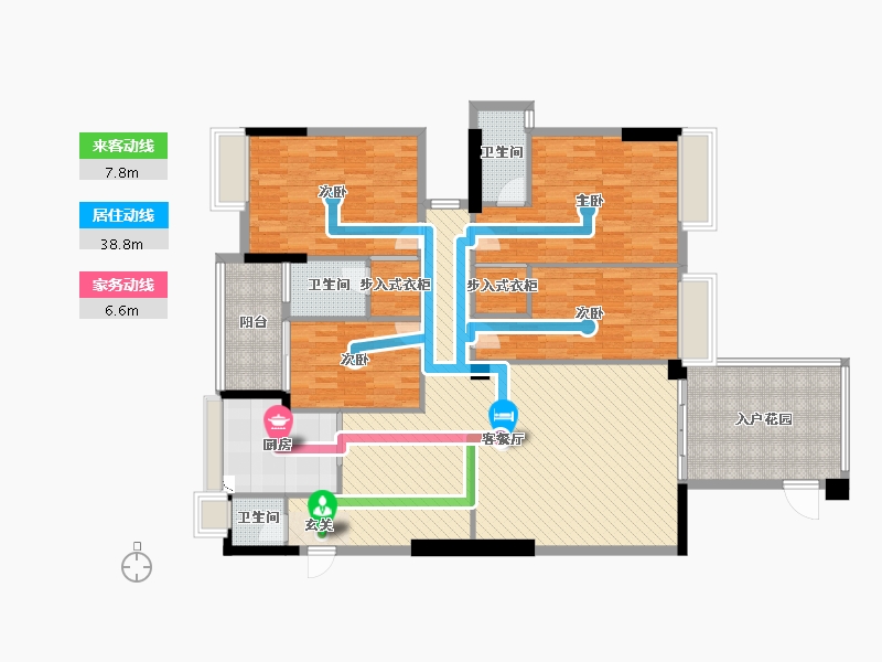 璟熙华园4室2厅3卫1厨188.00㎡户型图