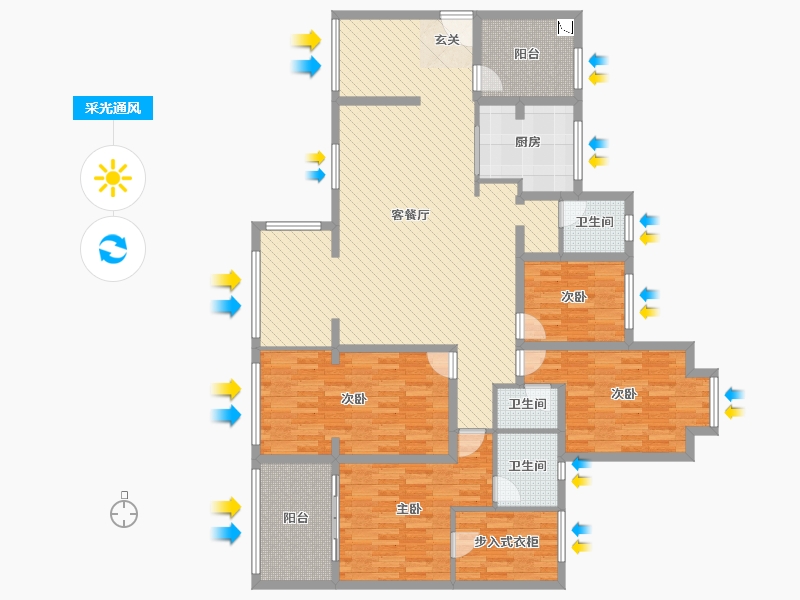 彭州逸景苑4室2厅3卫1厨187.00㎡户型图