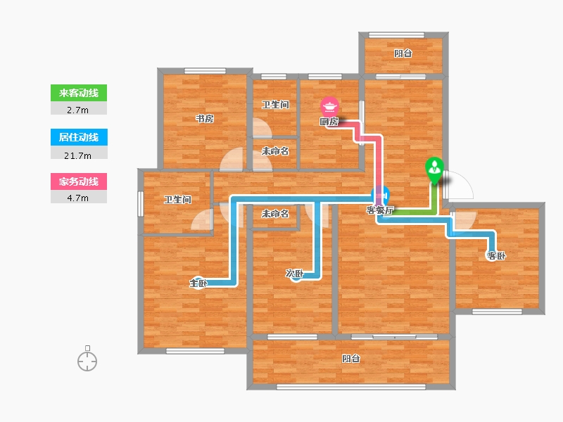 龙信御园4室2厅2卫1厨151.00㎡户型图