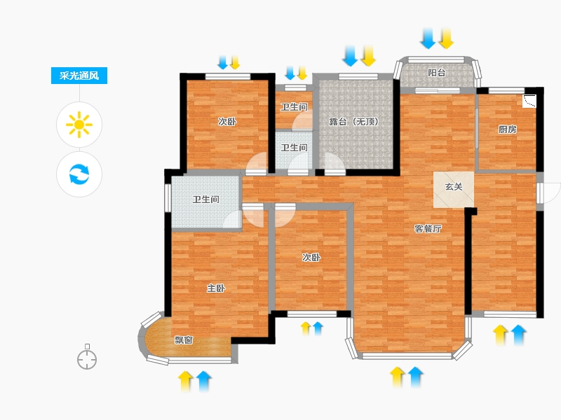 润和美郡(建设中)3室2厅3卫1厨143.00㎡户型图