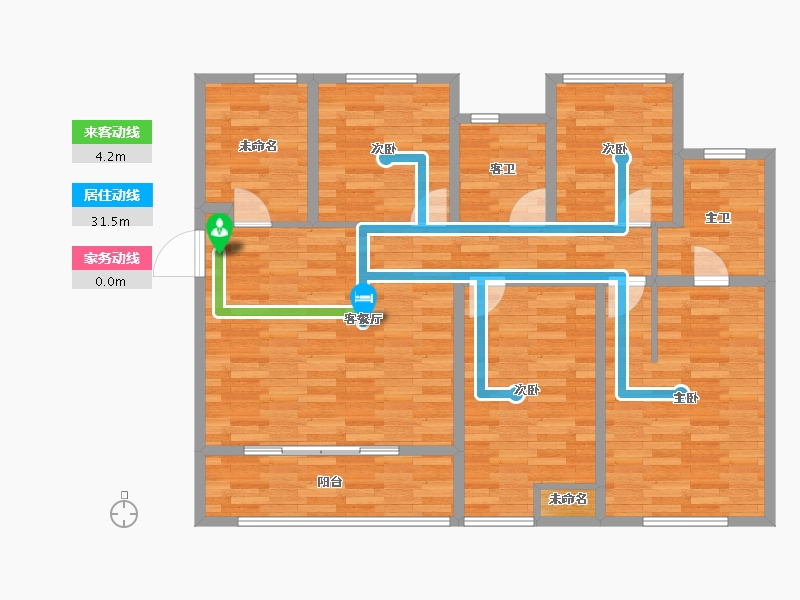 高尔夫鑫城4室2厅0卫0厨123.00㎡户型图