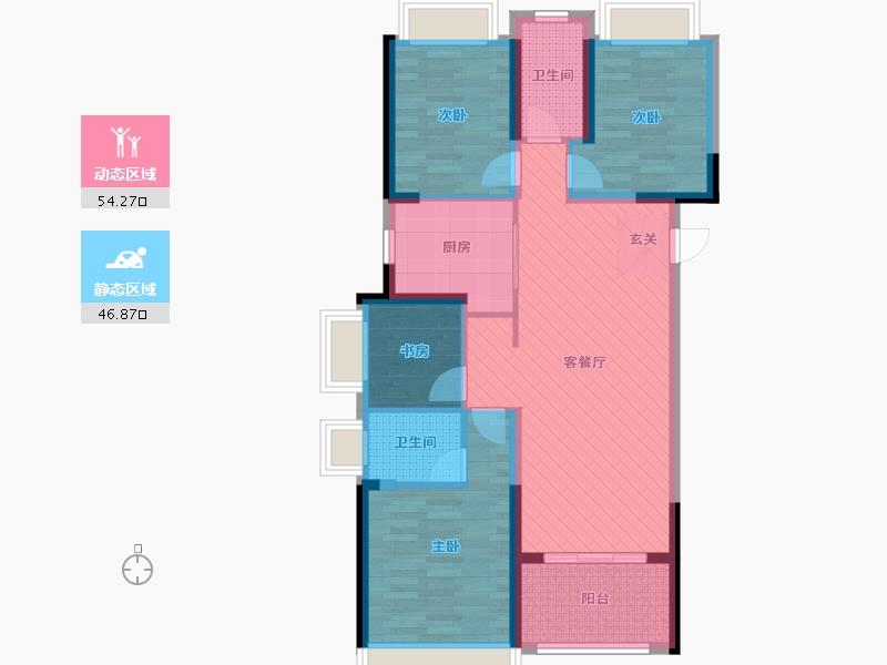 保利香颂4室2厅2卫1厨134.00㎡户型图