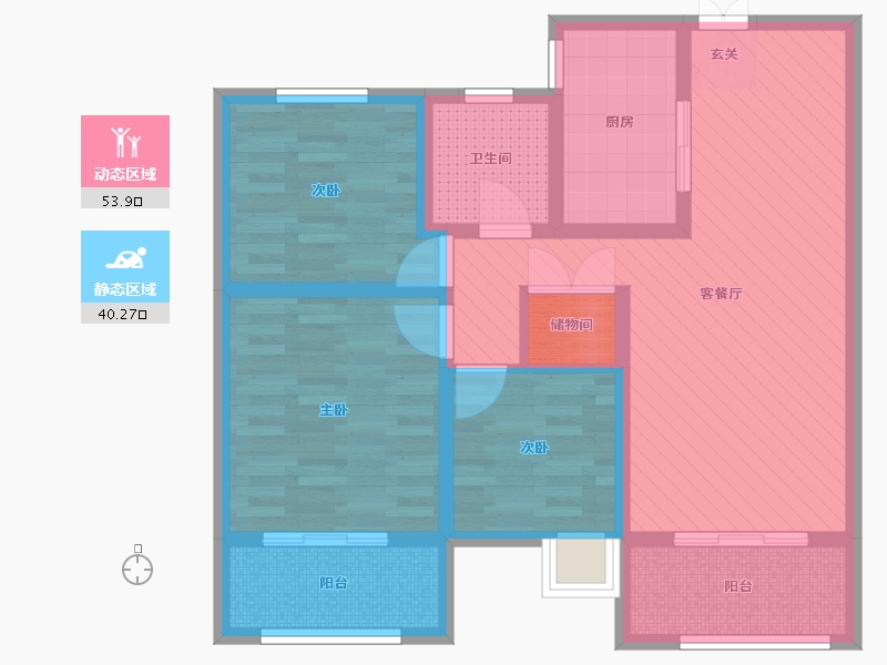 汝州荟萃苑3室2厅1卫1厨115.00㎡户型图