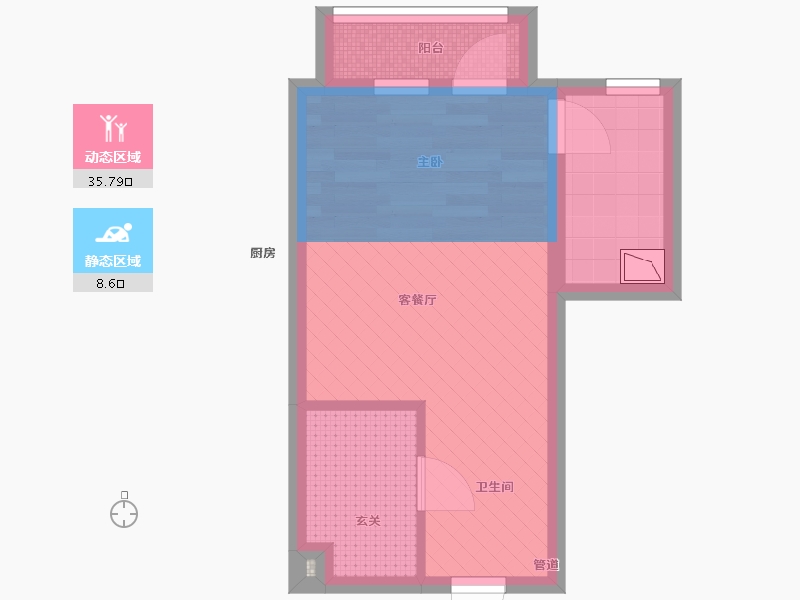 勒泰家园0室2厅1卫1厨38.00㎡户型图