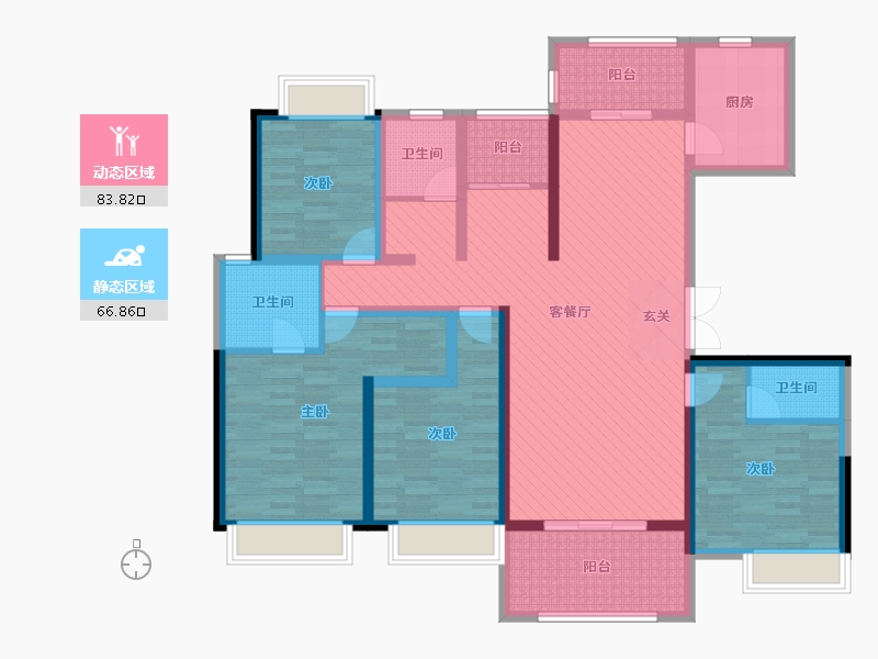 彝海北岸4室2厅3卫1厨171.00㎡户型图