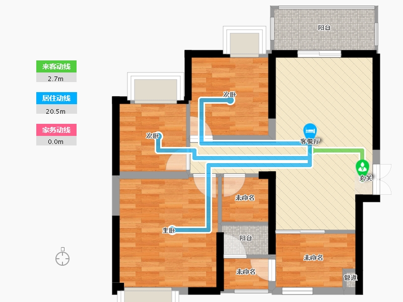 紫兰公馆3室2厅0卫0厨82.00㎡户型图