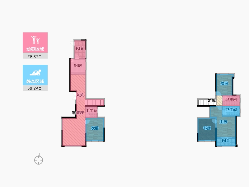 福清市融侨观邸4室2厅3卫1厨156.00㎡户型图