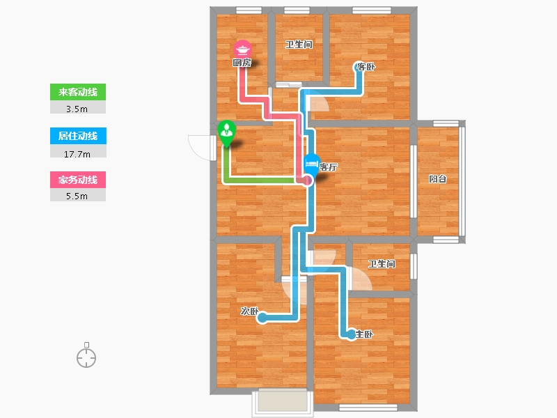 三室两厅两卫户型图大全 - 装修户型图 - 户型图分析