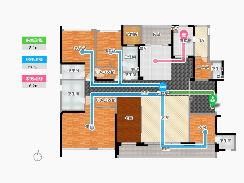 伊泰天骄5室0厅6卫1厨399.00㎡户型图