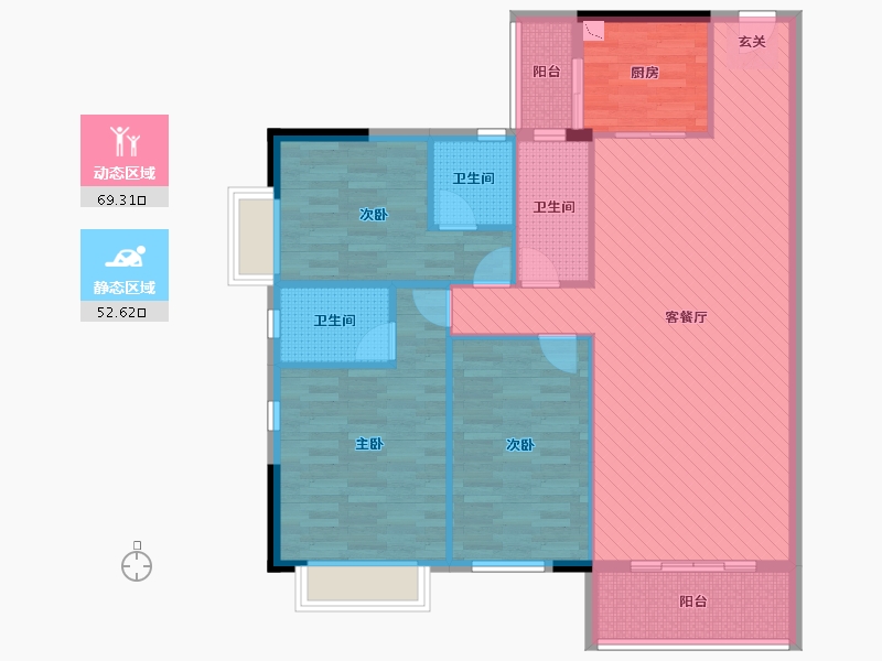 轩汇豪庭3室2厅3卫1厨9.00户型图