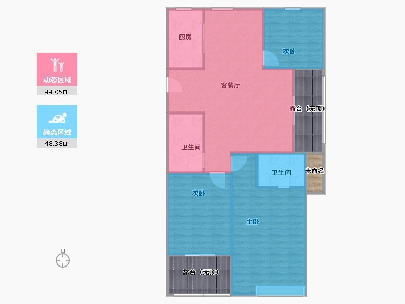 邵家墩花苑3室2厅2卫1厨129.00户型图