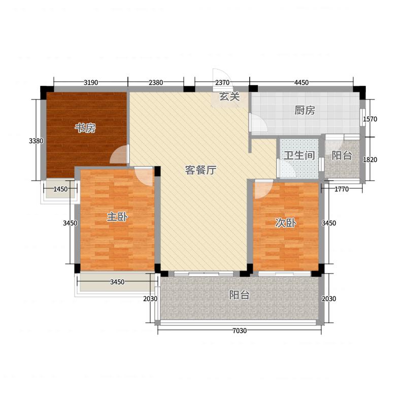 安徽 芜湖 碧桂园塘溪源著 3室2厅1卫1厨 115㎡