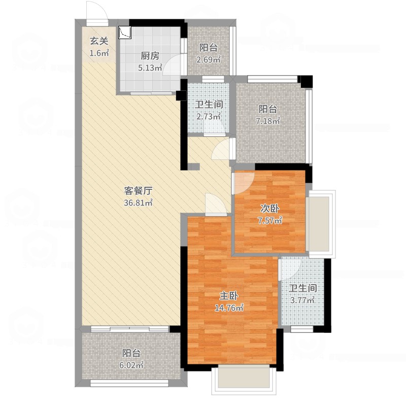 省医附近电梯小两房 精装修双气 业主急售 看房方便地铁*房