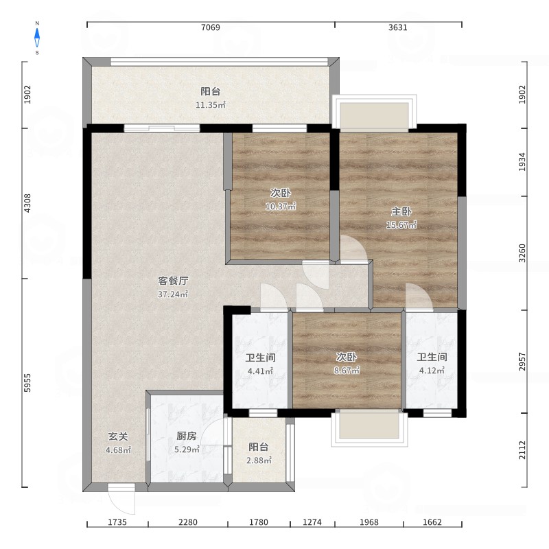 广东省 广州市 荔湾区 东漖新村 户型图