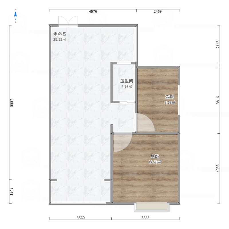 秀山丹凤华庭3栋2单元2厅3卫1厨175.00㎡户型图