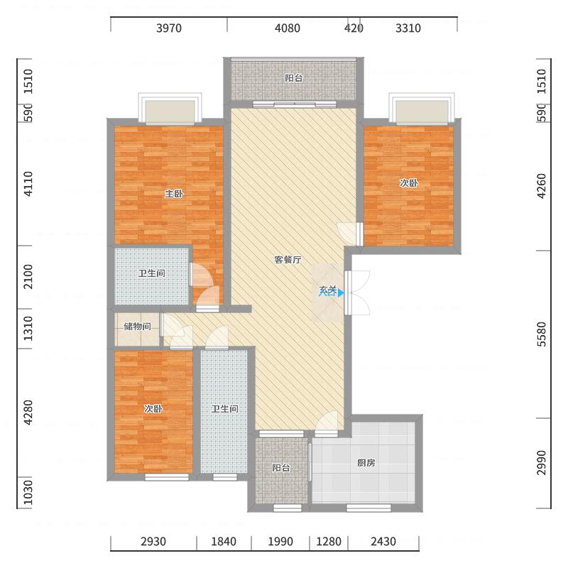 河北 张家口 凤凰城御府 3室2厅2卫1厨 147㎡