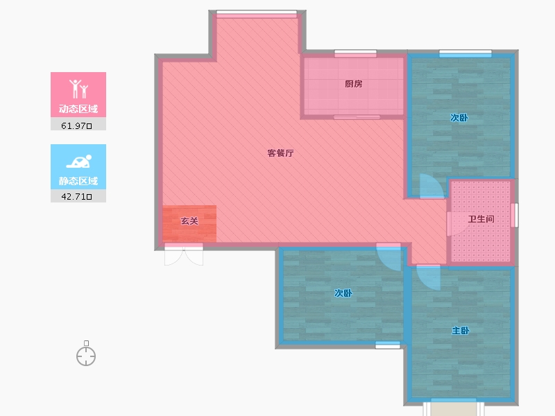 广华新城3室2厅1卫1厨118平米户型图装修设计方案大全