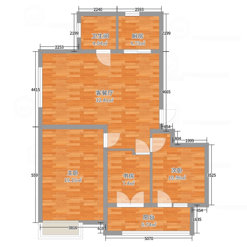蚌埠市户型图 中淮·悦景花园户型图 建筑面积:95m