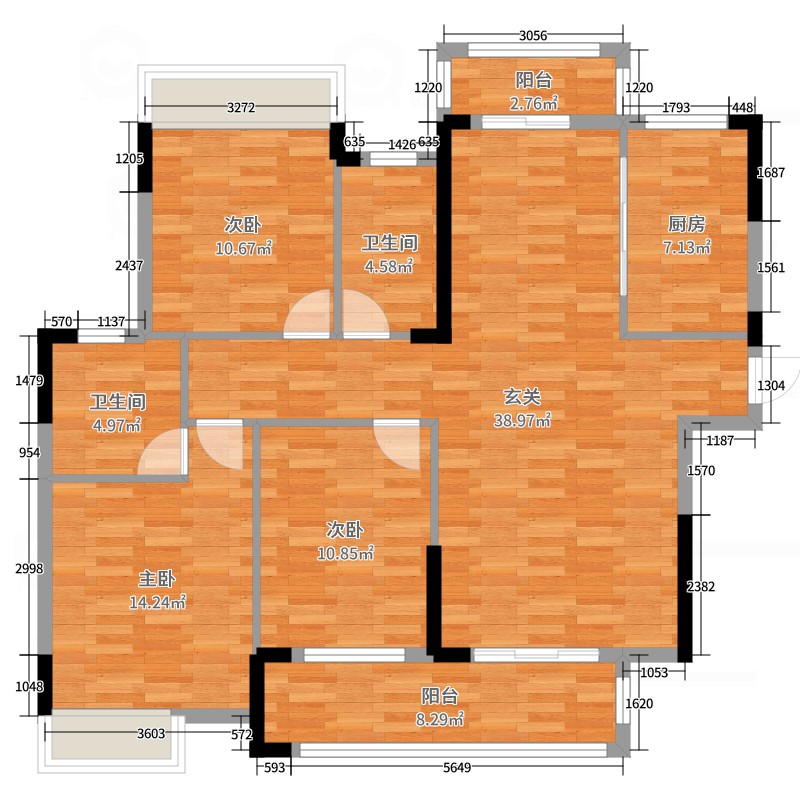 荆州户型图 忆美君悦华府户型图 建筑面积:130m&sup2