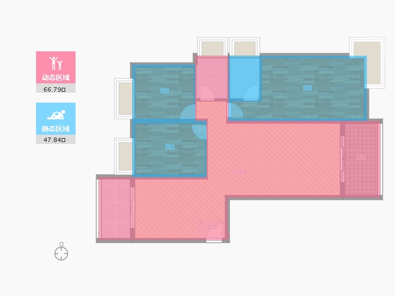 福建省-漳州市-古龙西溪嘉园-101.51-户型库-动静分区