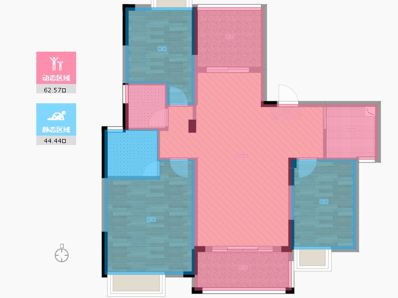 湖南省-益阳市-益阳印象-94.44-户型库-动静分区