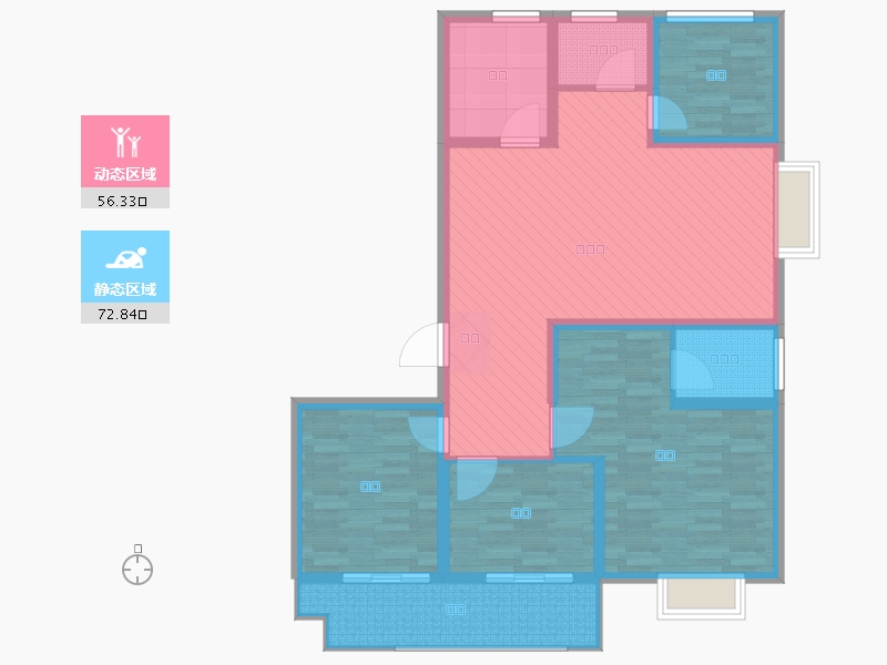 山东省-泰安市-中达尚城-114.40-户型库-动静分区