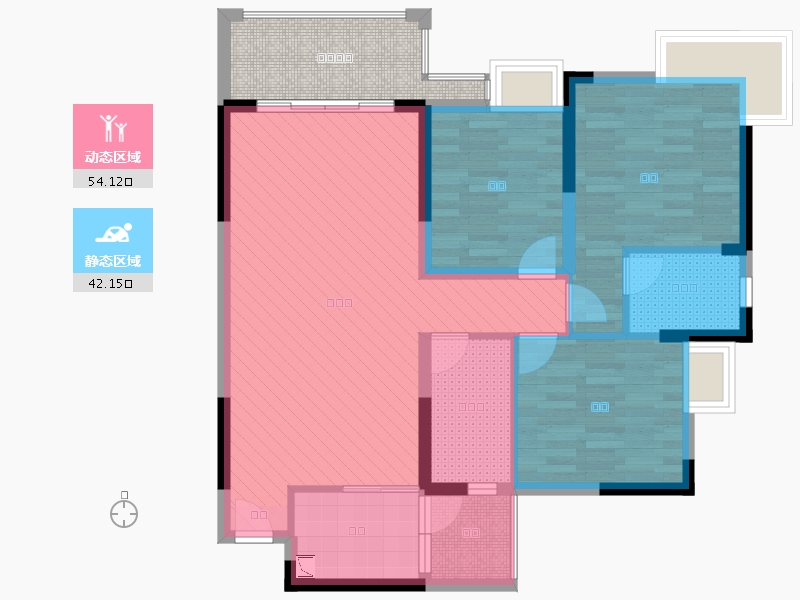 广西壮族自治区-贵港市-通泰中央商务区-92.59-户型库-动静分区