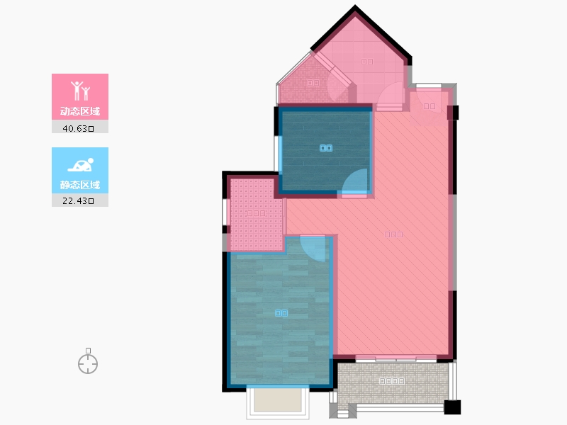 四川省-宜宾市-阳光半岛-59.41-户型库-动静分区