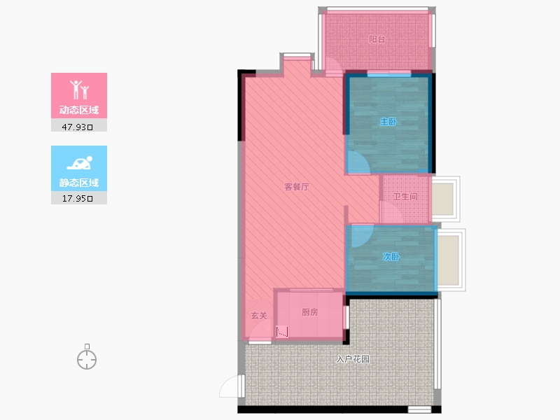 广东省-深圳市-满京华喜悦里-76.84-户型库-动静分区