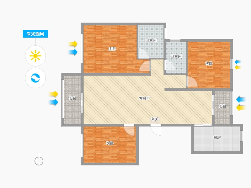 山东省-济宁市-龙顺御园-173.60-户型库-采光通风