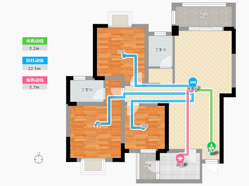 四川省-成都市-贵通御苑双楠城-84.02-户型库-动静线