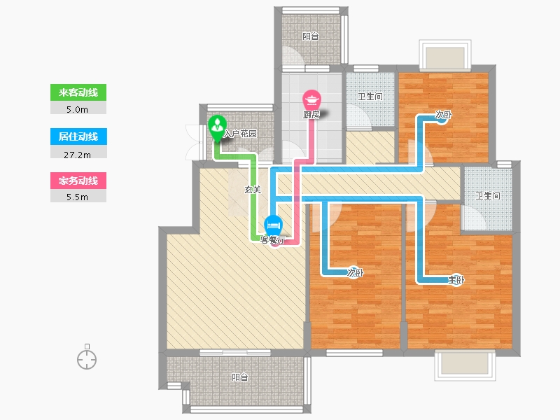 广西壮族自治区-南宁市-世纪新城-104.00-户型库-动静线