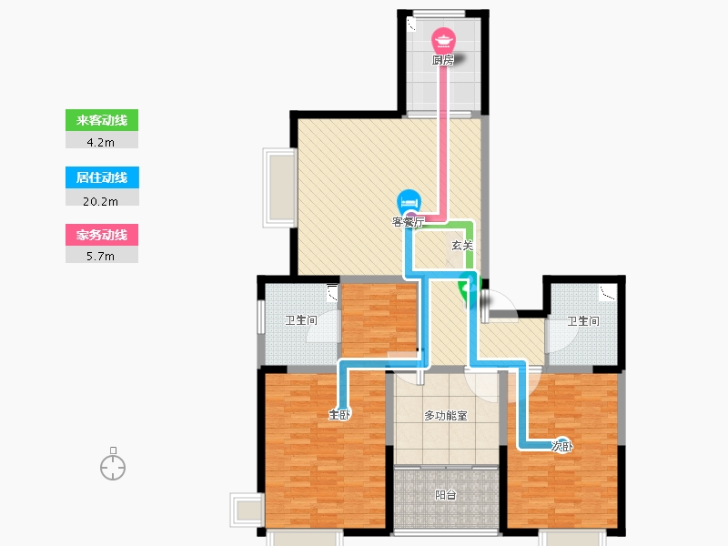 山东省-威海市-蓝星万象城-108.00-户型库-动静线