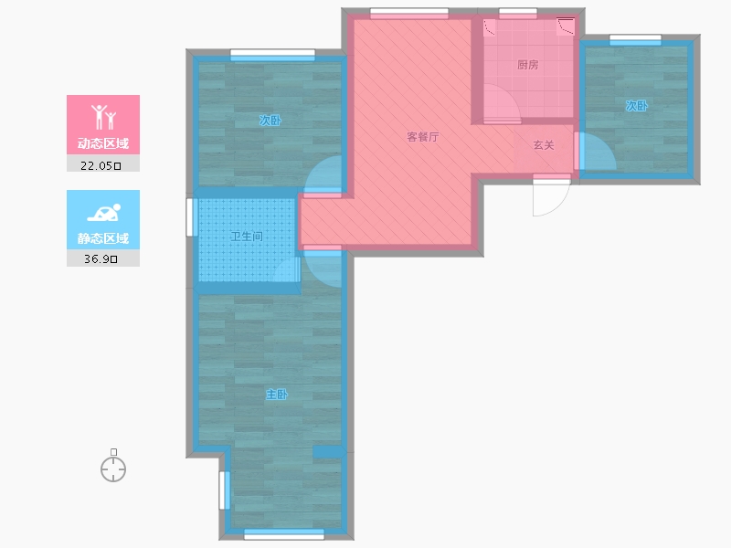 上海-上海市-农房万阳公寓-50.02-户型库-动静分区