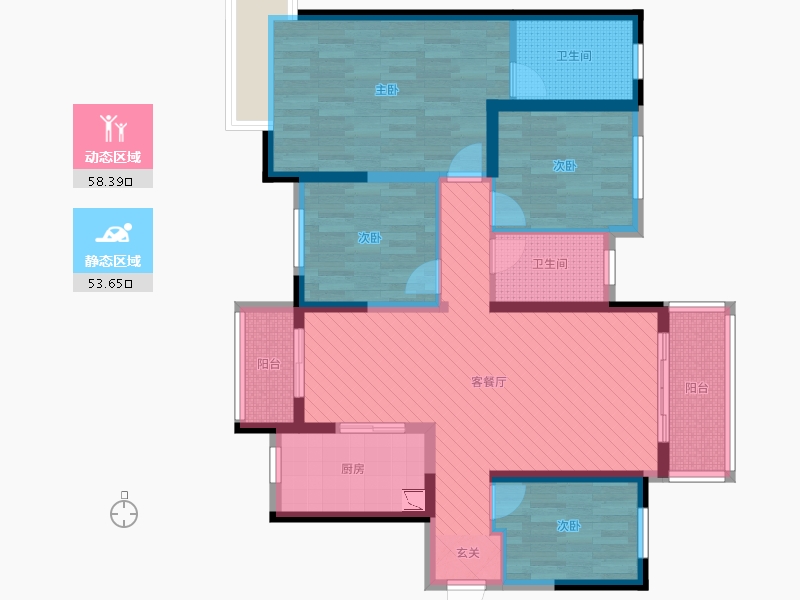 广西壮族自治区-南宁市-华润二十四城-97.26-户型库-动静分区