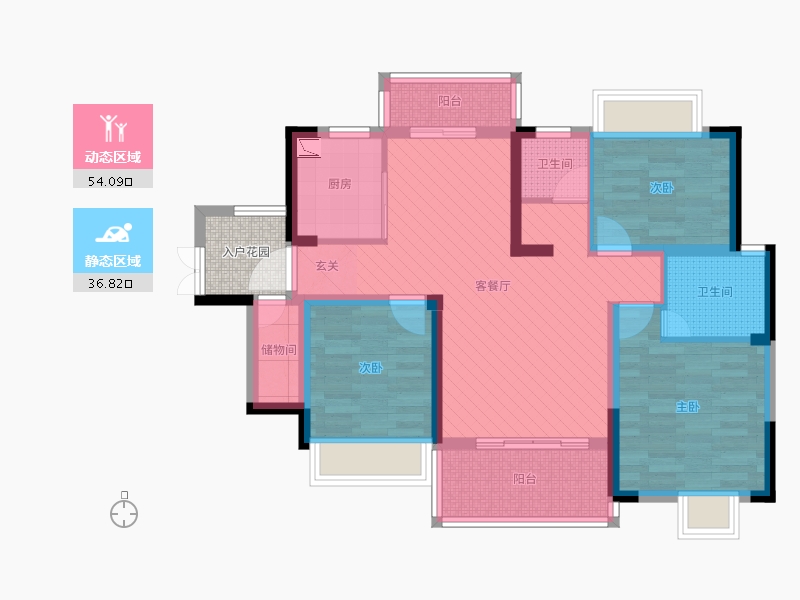 湖南省-株洲市-城发翰林府-81.10-户型库-动静分区