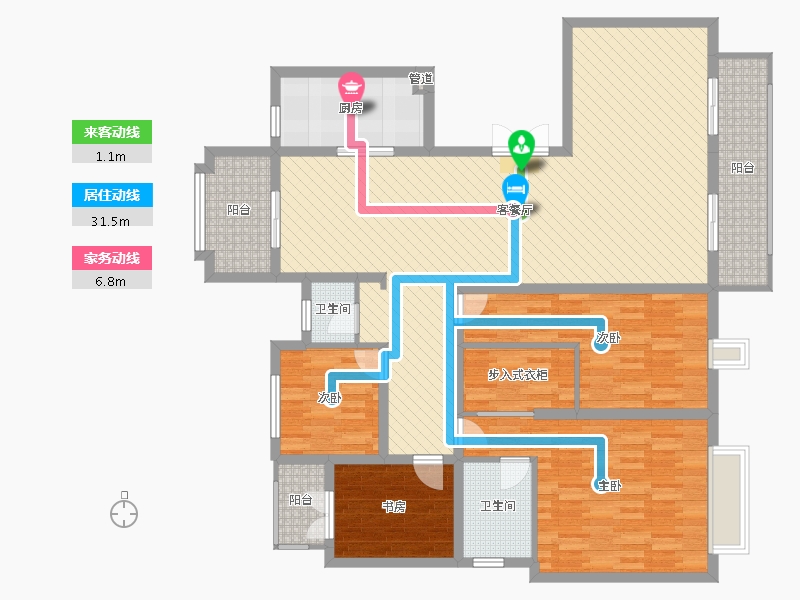 山东省-临沂市-亲和家源-142.01-户型库-动静线