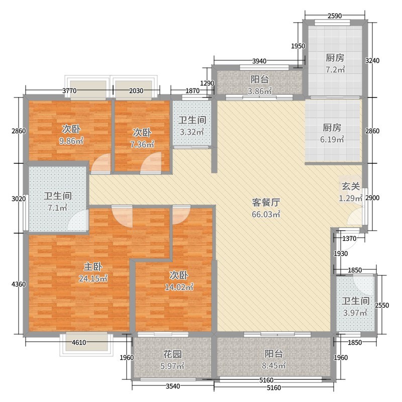 中央空调设计师刘文伟18170487651-大余碧桂园224.00㎡宾利224㎡户型5室2厅3卫1厨-副本装修效果图