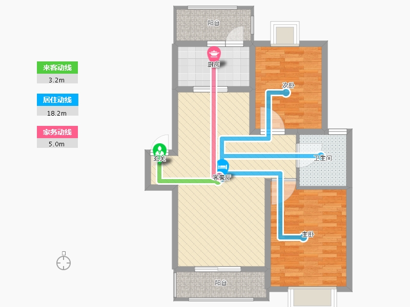 山东省-菏泽市-枫庭澜湾-74.00-户型库-动静线