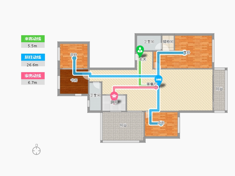 山东省-烟台市-桃园一品-153.04-户型库-动静线