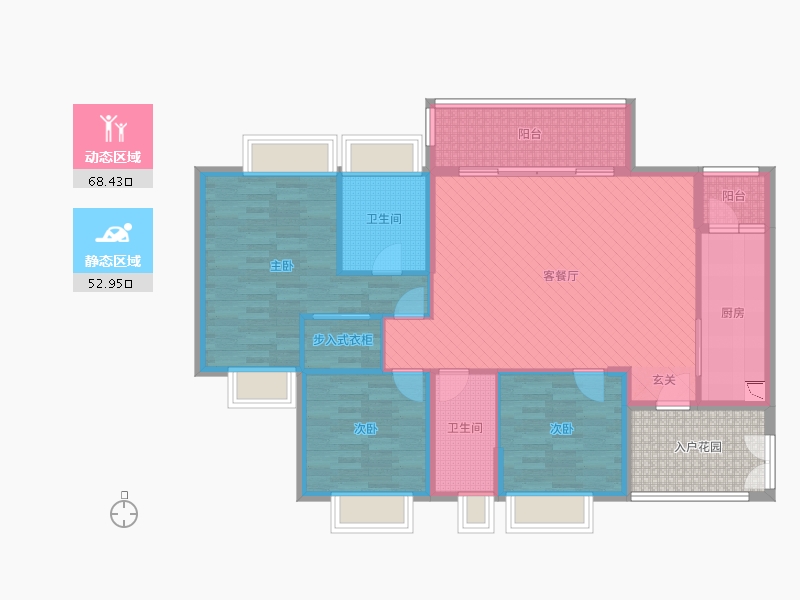 广东省-深圳市-华润城润府(二期)-115.92-户型库-动静分区