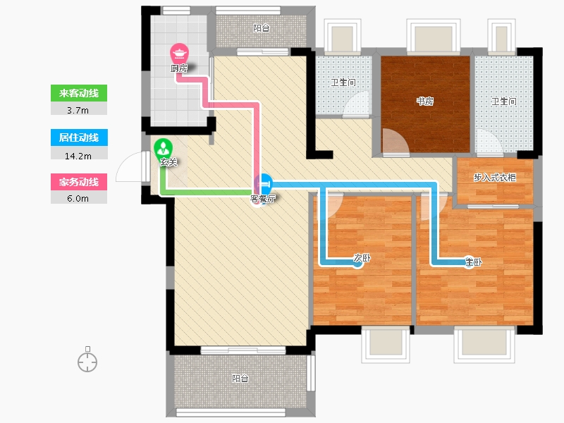 湖北省-武汉市-城投四新之光-92.66-户型库-动静线