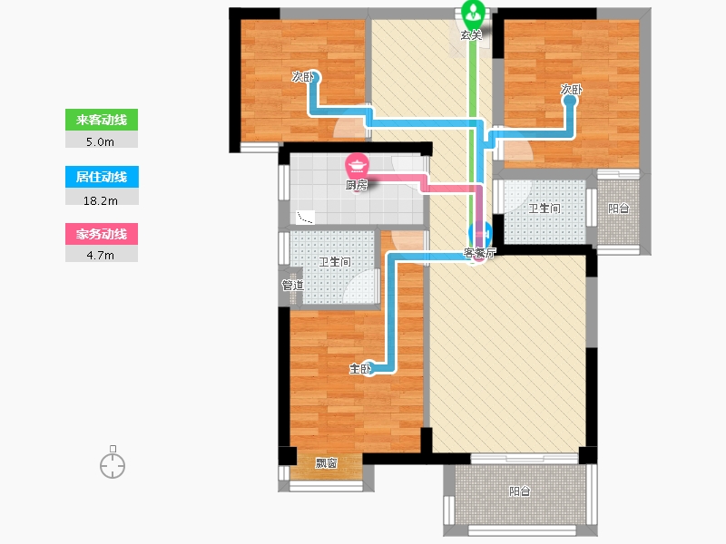 福建省-泉州市-保利城-73.41-户型库-动静线