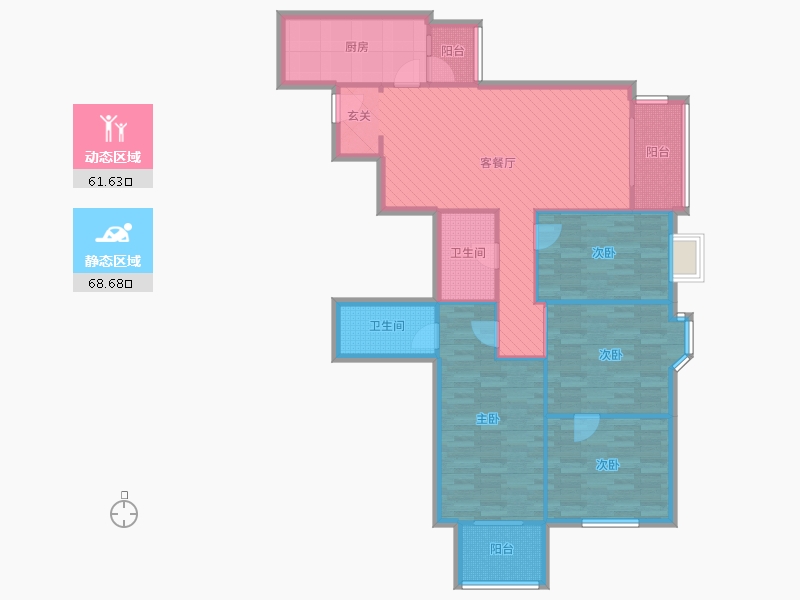 北京-北京市-千鹤家园-117.19-户型库-动静分区