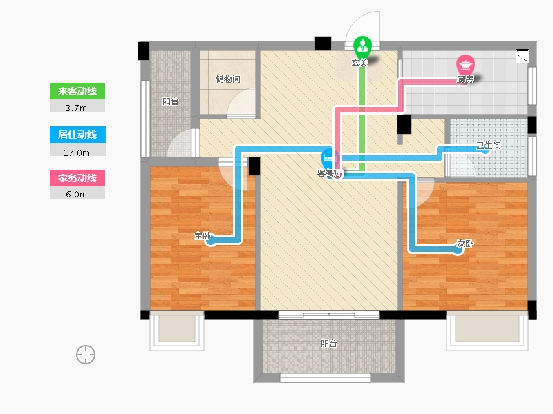 广西壮族自治区-桂林市-兴进臻园-74.86-户型库-动静线