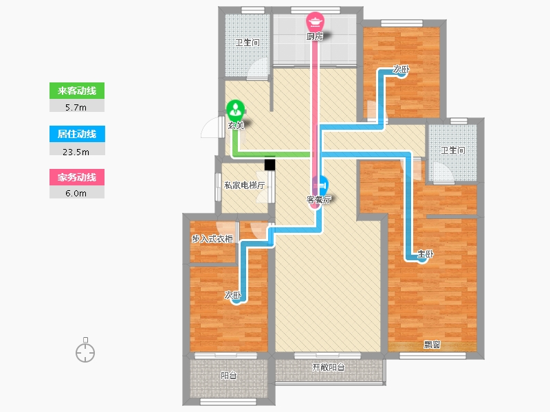 山东省-泰安市-御蓝山-112.16-户型库-动静线