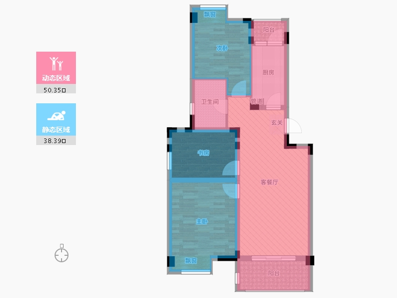 江苏省-南京市-创维乐活城-77.53-户型库-动静分区