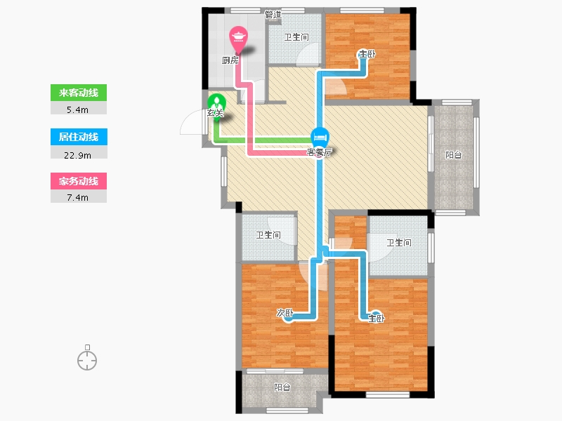 浙江省-丽水市-庆元县菇香公寓-129.10-户型库-动静线