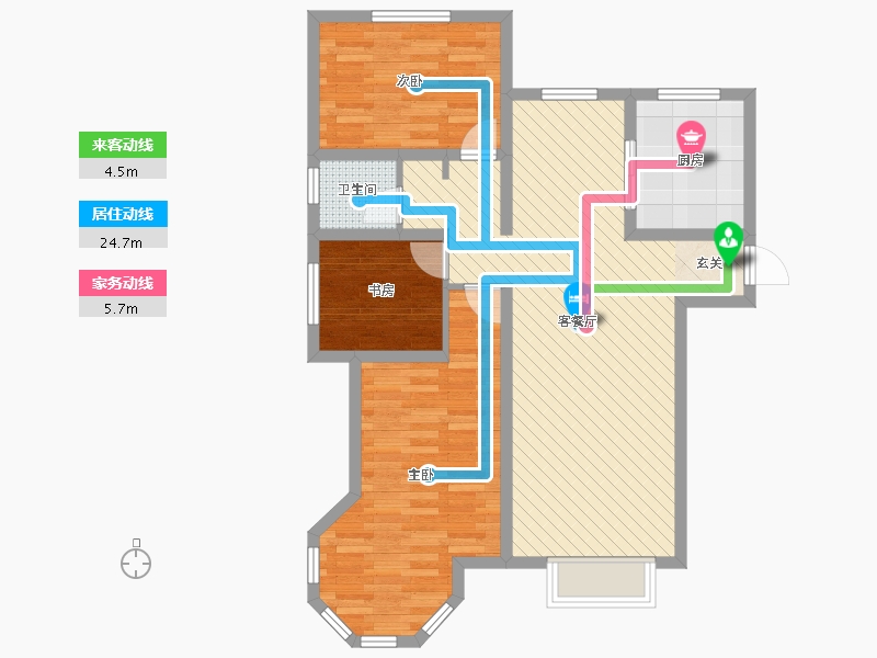 河北省-保定市-涞源县滨湖新区-85.26-户型库-动静线