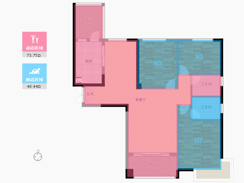 河南省-洛阳市-洛阳美景嘉园-107.00-户型库-动静分区